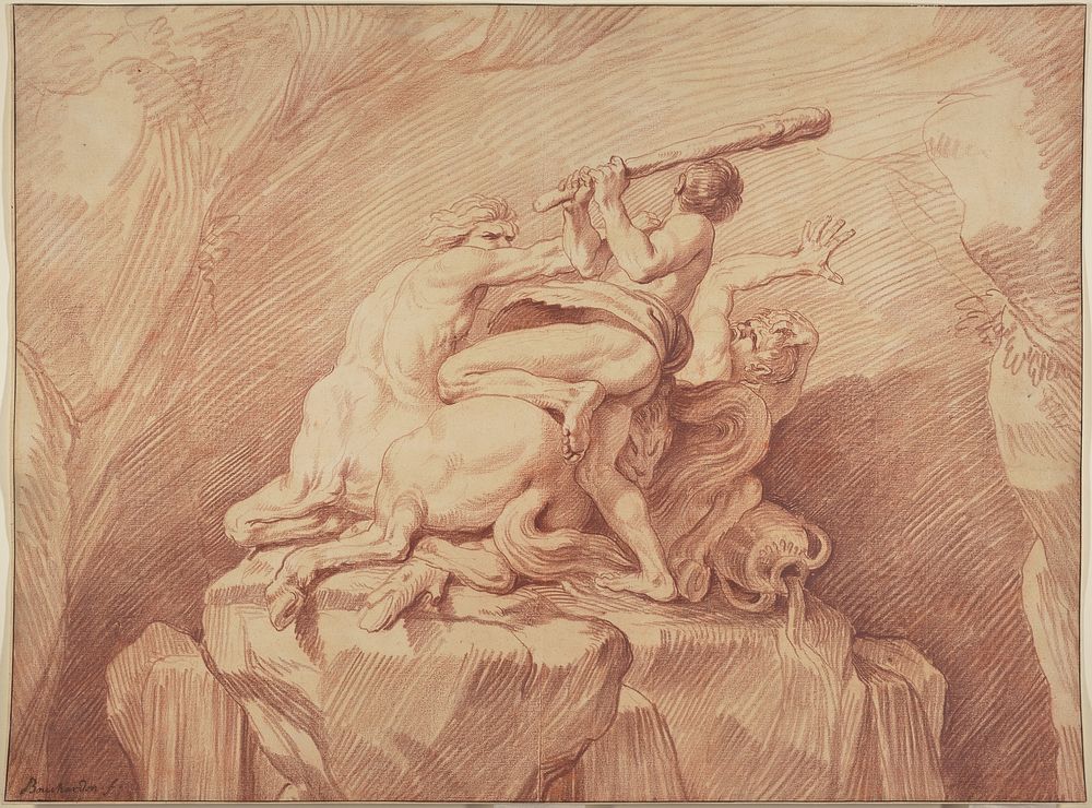 Hercules Subduing the Centaurs by Edme Bouchardon