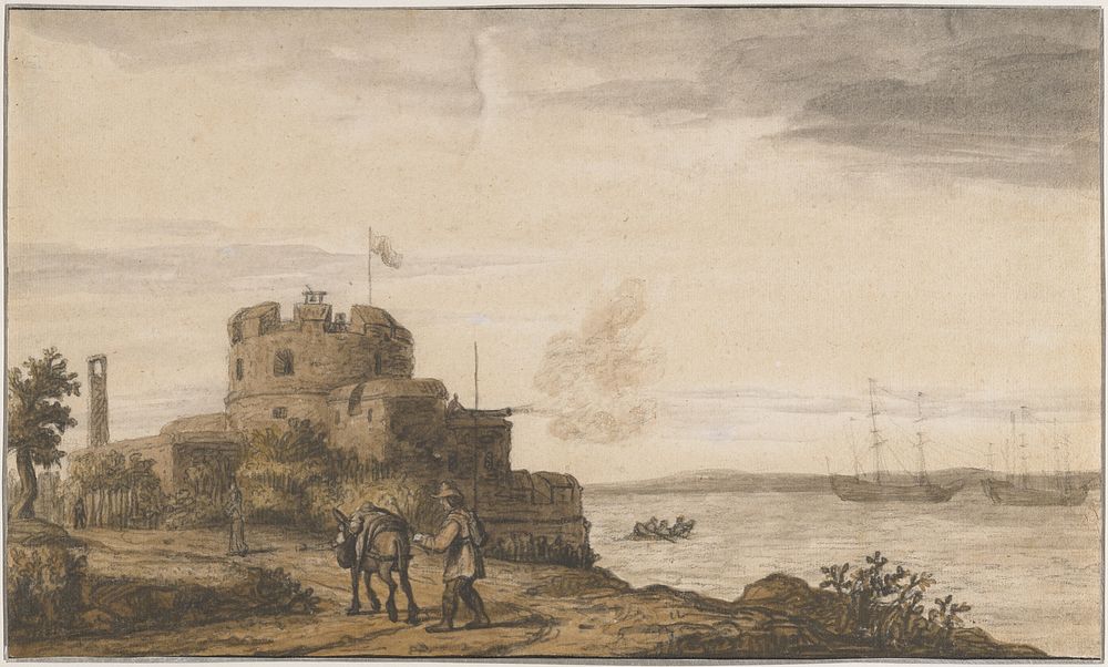 West Cowes Castle on the Isle of Wight by Lambert Doomer
