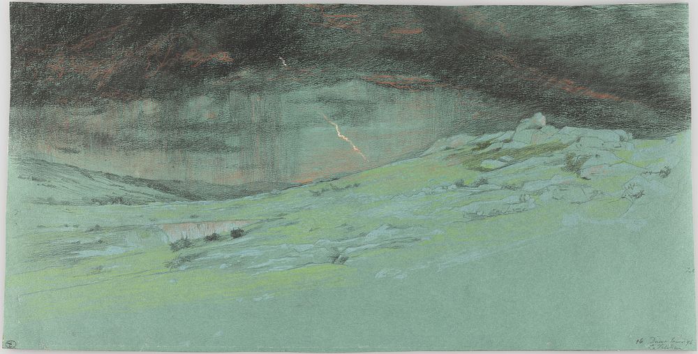 Landscape with a Thunderstorm by Emilie Mediz Pelikan