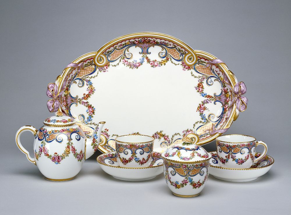 A Tea Service (déjeuner ruban) by Etienne Henri Le Guay and Sèvres Manufactory