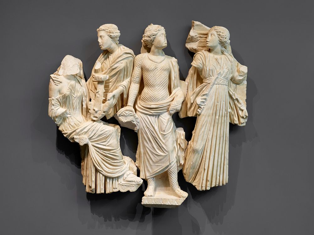 Fragmentary Sarcophagus with the Muses