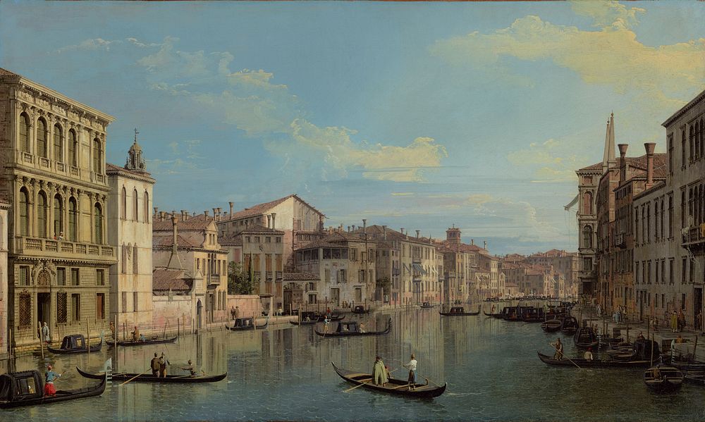 The Grand Canal in Venice from Palazzo Flangini to Campo San Marcuola by Canaletto Giovanni Antonio Canal