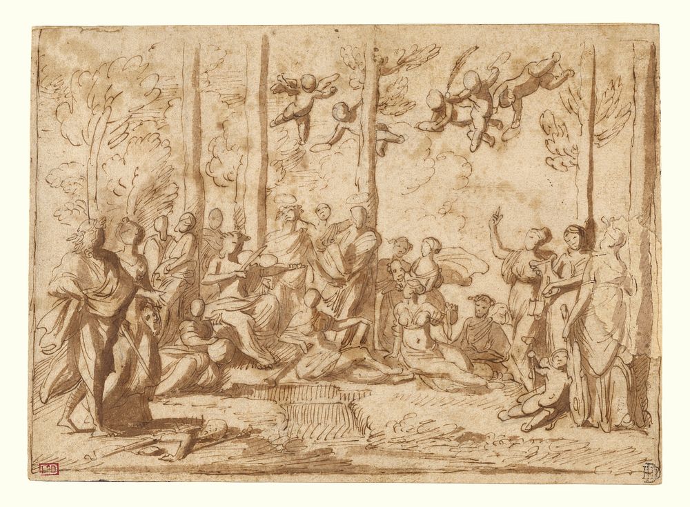 Apollo and the Muses on Mount Parnassus by Nicolas Poussin