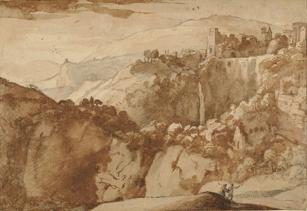 View of Tivoli (recto); View of Tivoli (verso) by Claude Lorrain Claude Gellée