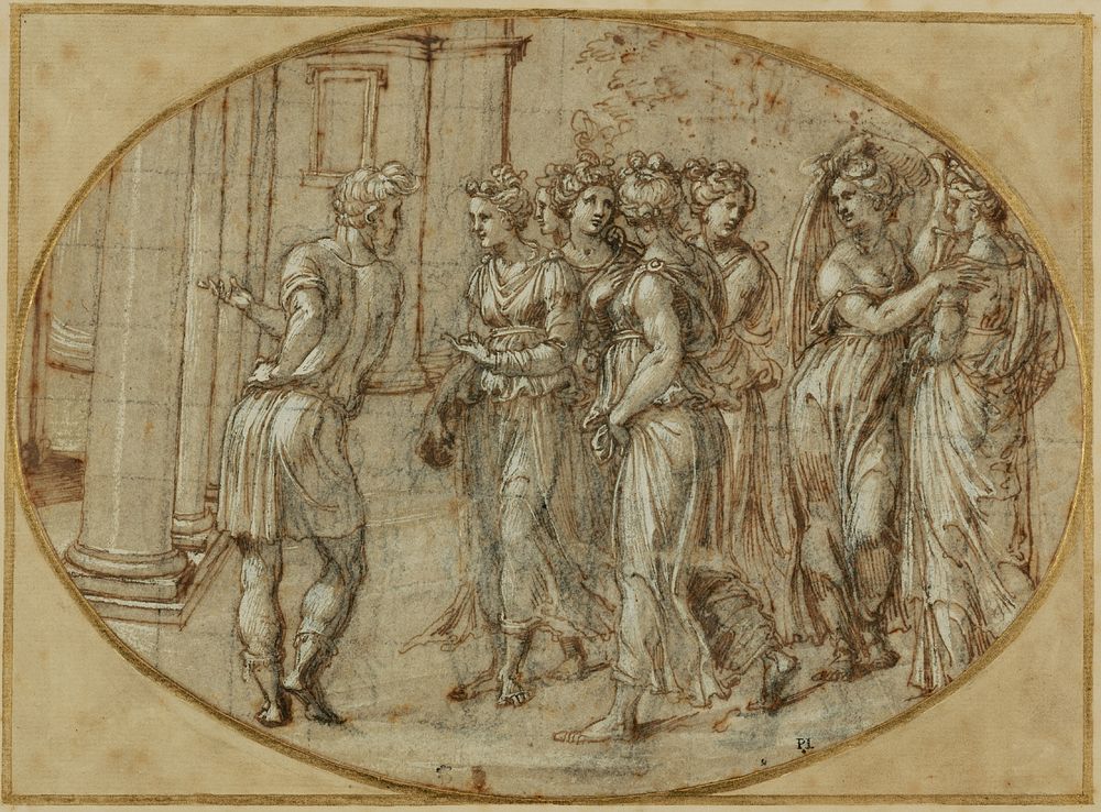 Odysseus and the Daughters of Lycomedes by Baldassare Peruzzi