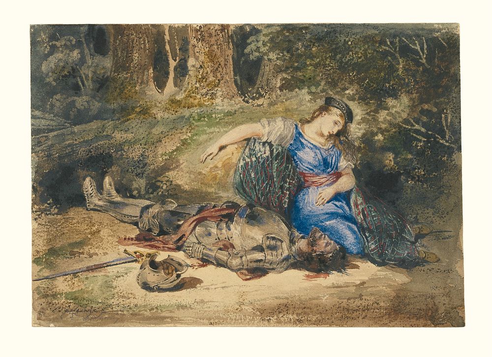 The Death of Lara by Eugène Delacroix