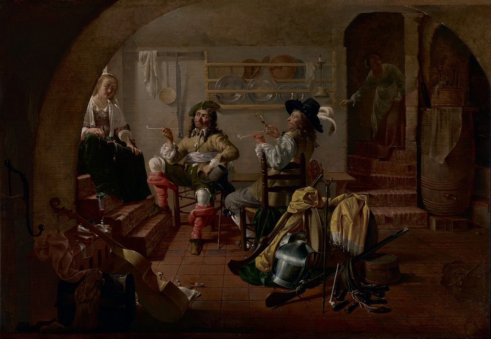 Interior with Soldiers and Women by Jacob Duck