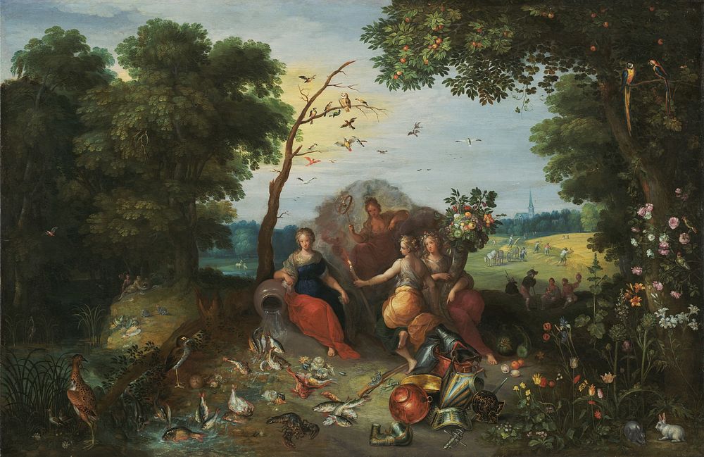 Landscape with Allegories of the Four Elements by Jan Brueghel the Younger and Frans Francken the Younger