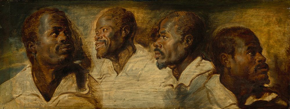 Four Studies of a Male Head by Peter Paul Rubens
