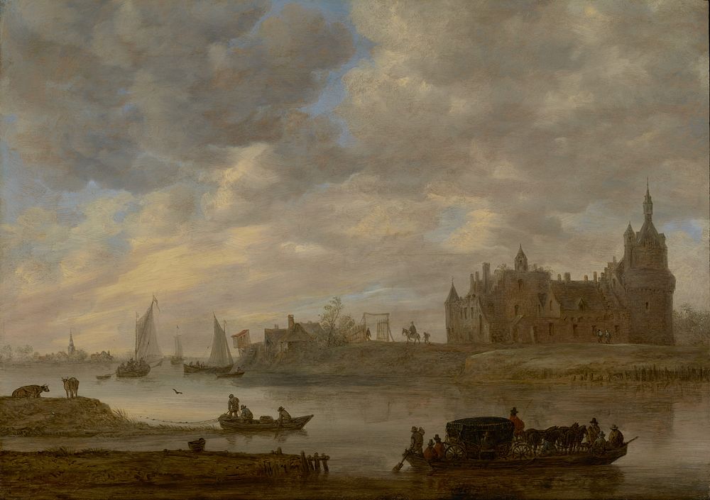 View of Duurstede Castle at Wijk bij Duurstede by Jan van Goyen