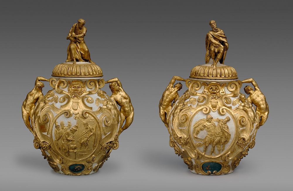 Drug Jar for Mithridate and Drug Jar for Theriac by Annibale Fontana
