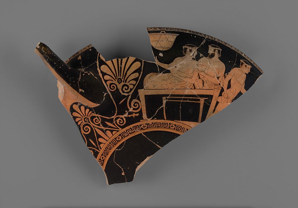 Attic Red-Figure Kylix Fragment by Euaion Painter