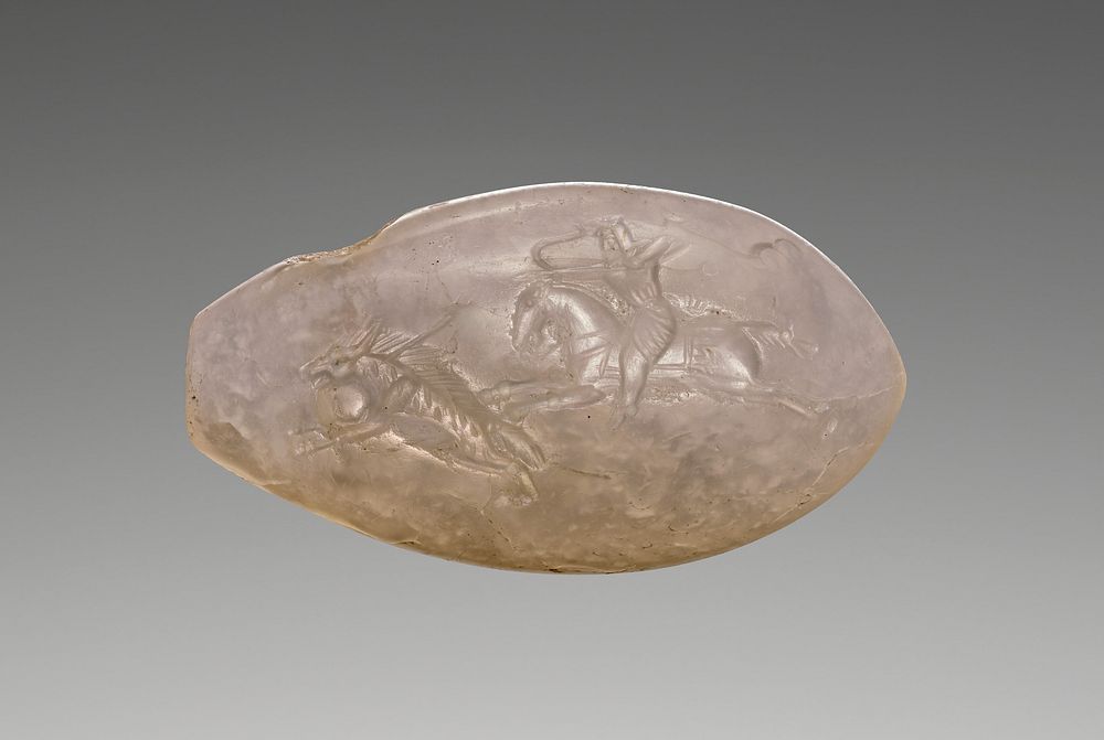 Double-Sided Pendant Seal with a Persian Hunting and Herakles