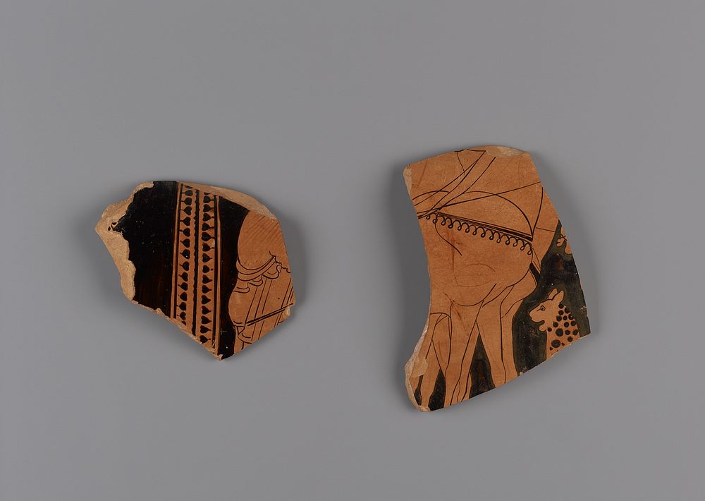 Attic Red-Figure Column Krater Fragment by Eucharides Painter