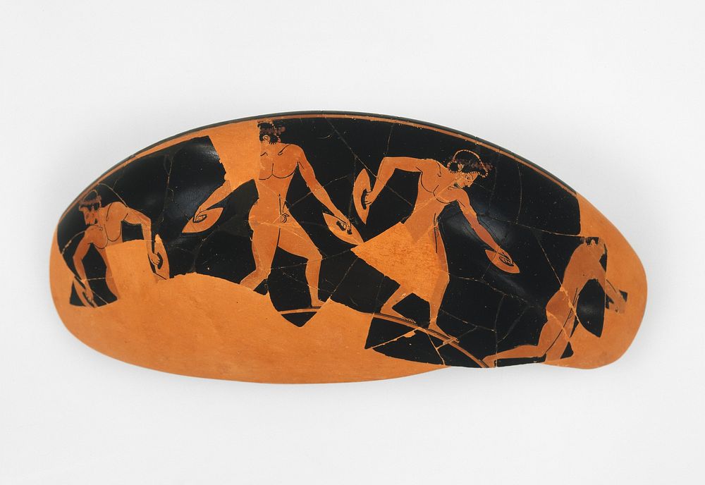 Attic Red-Figure Cup Fragment by Nikosthenes Painter
