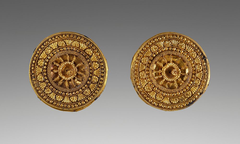 Pair of Disk Ear Studs