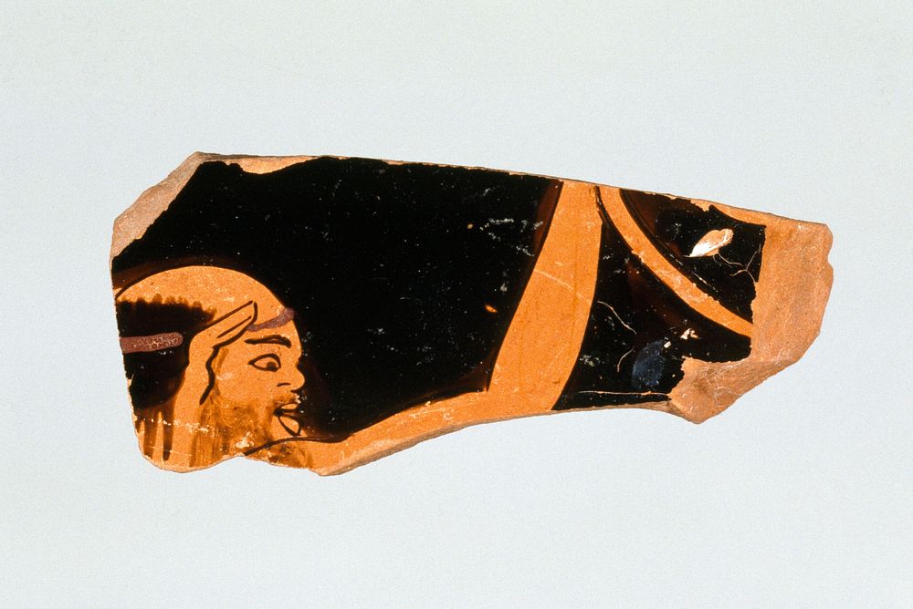 Attic Red-Figure Stamnos Fragment by Kleophrades Painter