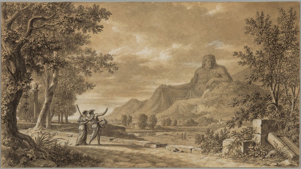 Mount Athos Carved as a Monument to Alexander the Great by Pierre Henri de Valenciennes