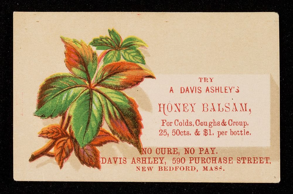 Try A. Davis Ashley's Honey Balsam, for colds, coughs & croup.