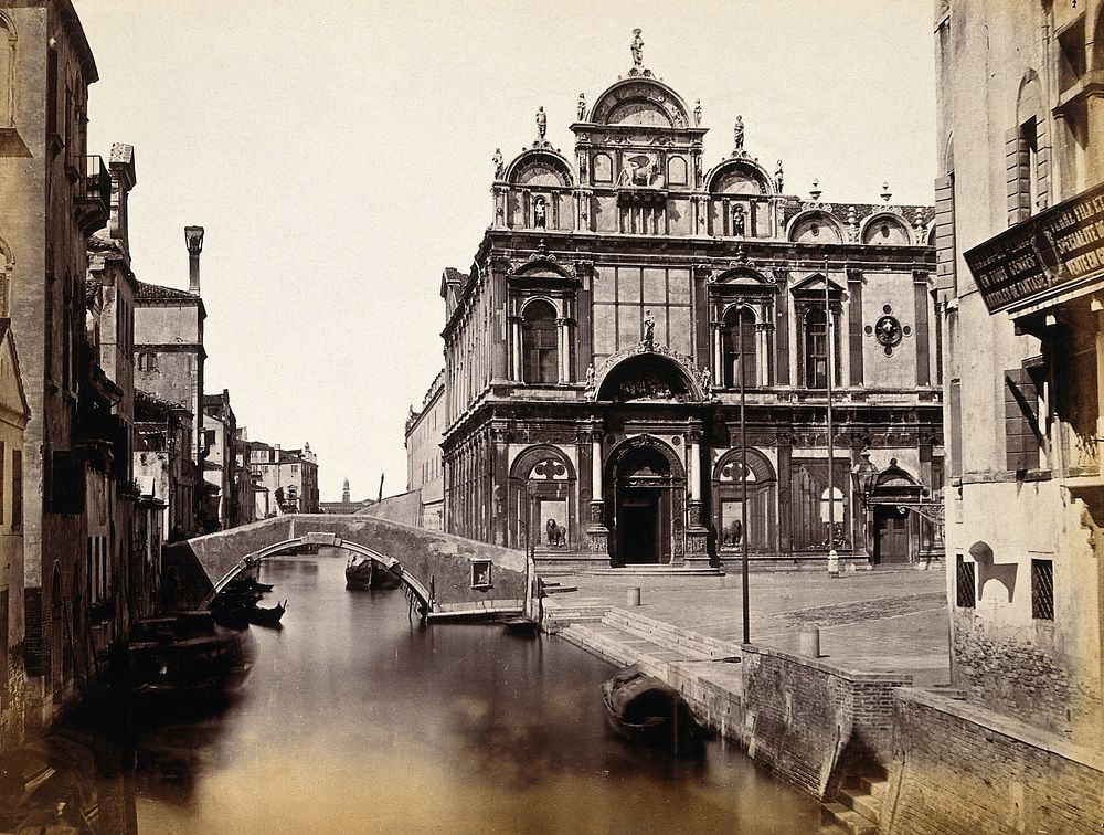 Campo Santi Giovanni e Paolo, Venice: Scuola Grande and Hospital of San Marco. Photograph, 18--.