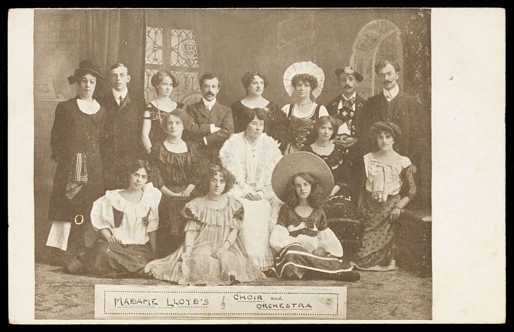 Madame Lloyd's choir and orchestra.