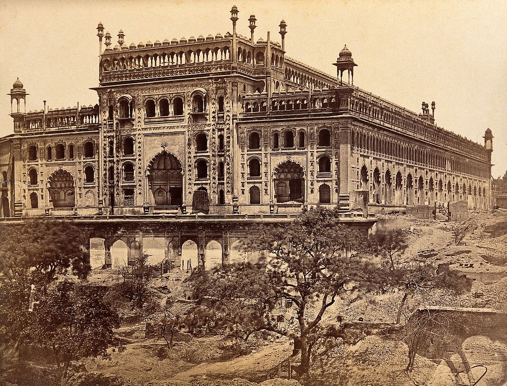 Lucknow, India: the Hoseinabad Emambara. Photograph by Felice Beato, ca. 1858.