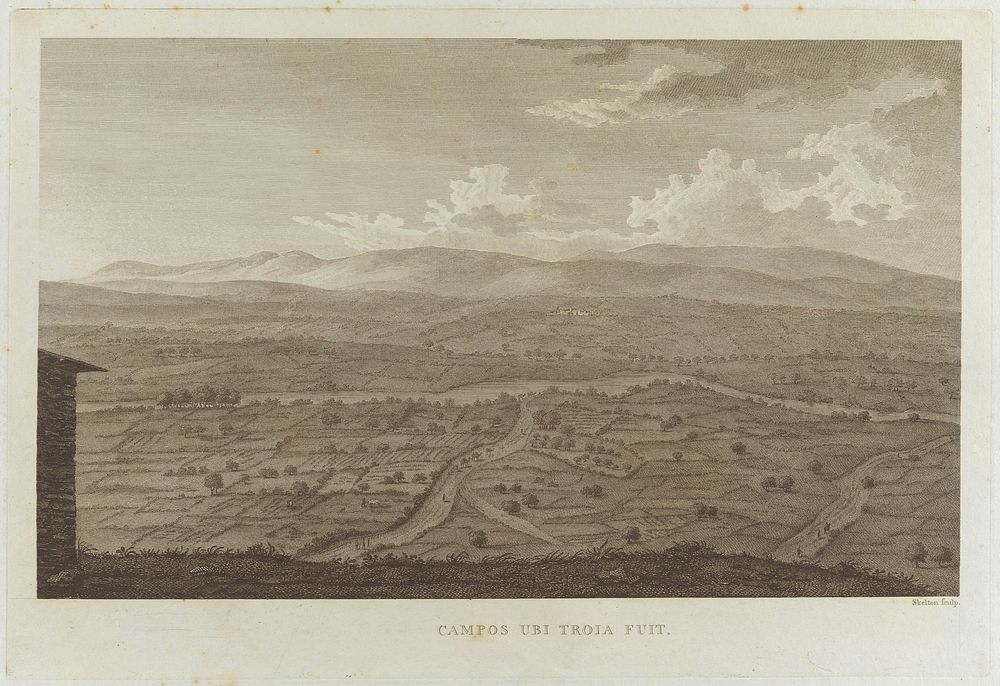 The plain of Troy. Engraving by W. Skelton.
