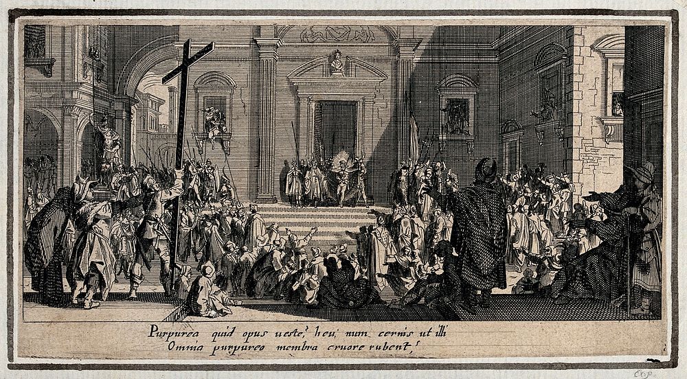 Christ presented to the people. Etching with engraving by Jacques Callot.