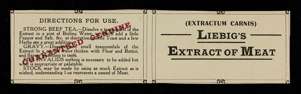 Liebig's extract of meat : (extractum carnis).