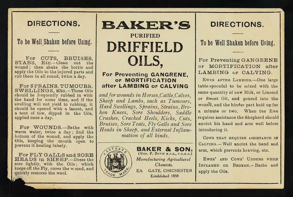 Baker's Purified Driffield Oils : | Free Photo Illustration - rawpixel