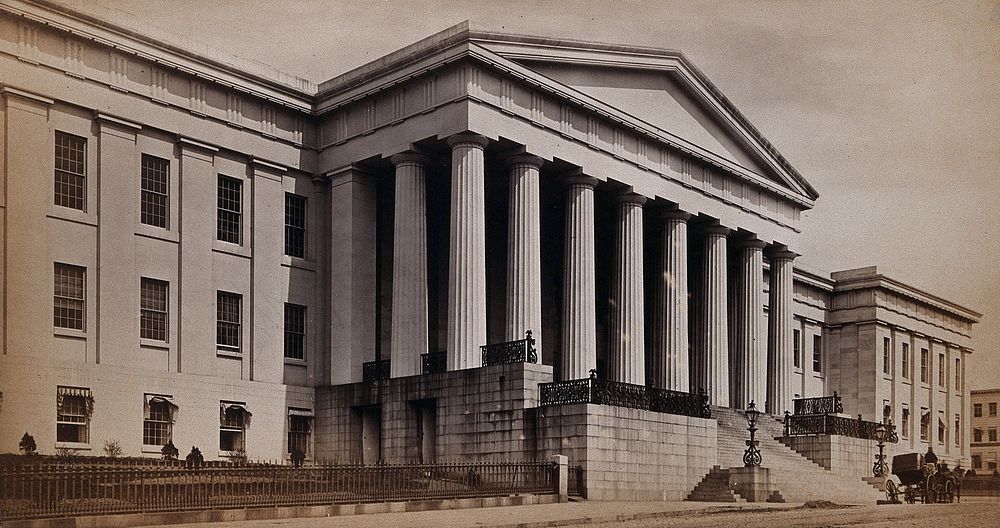 A city hall in North America Photograph by Francis Frith, ca. 1880.