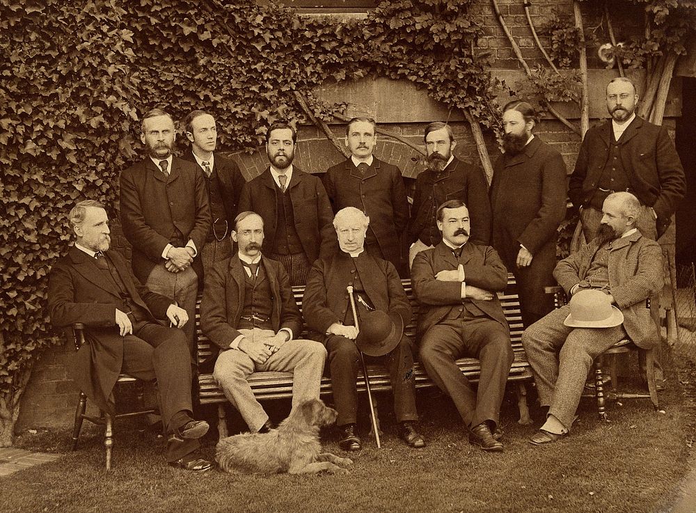 Staff of General Infirmary and Eye Institution, Gloucester. Photograph, 1893.