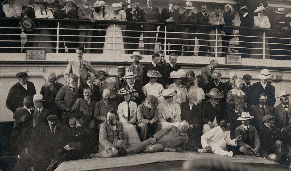 Members of the British Association on their way to South Africa. Photograph by Mrs C. Henderson, 1905.