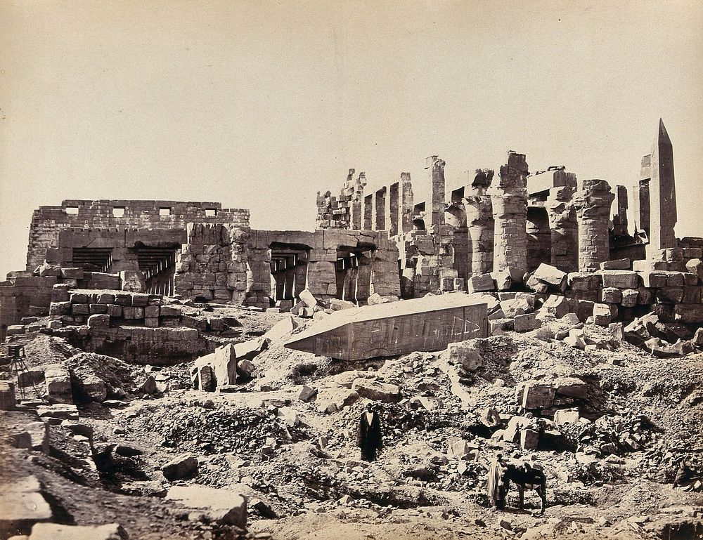 The Temple of El-Karnak, Luxor, Egypt: view from the south east. Photograph by Francis Frith, ca. 1858.