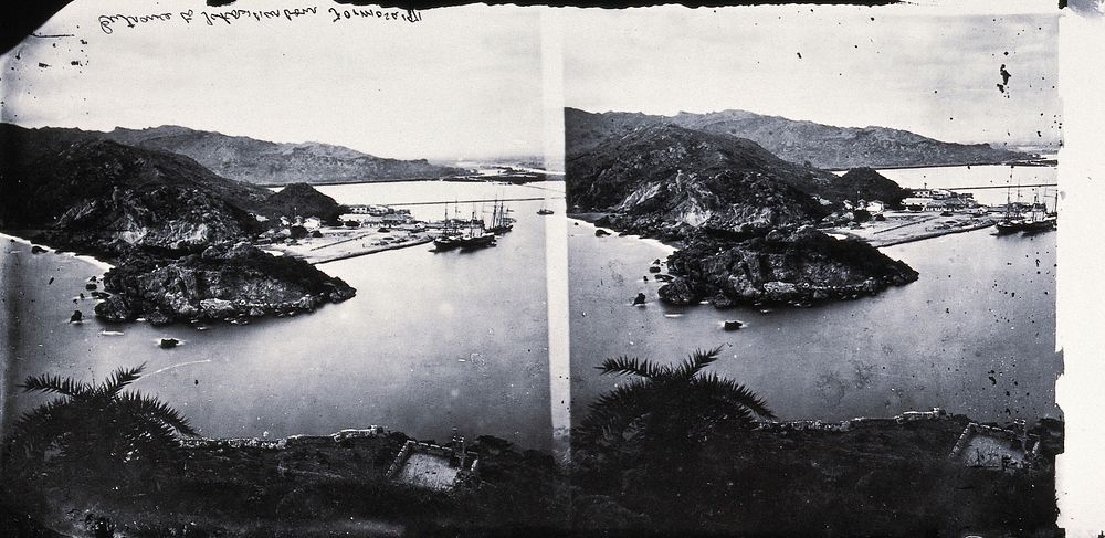 Takow harbour (Takao, Kaohsiung), Formosa (Taiwan). Photograph, 1981, after a negative by John Thomson, 1871.