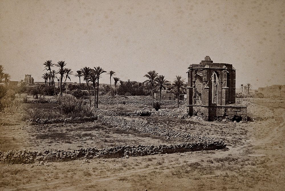 Famagusta, Cyprus: ruins of the ducal palace. Photograph, ca. 1880.