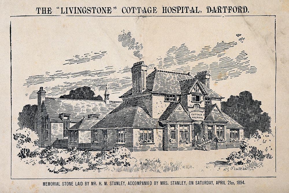 Livingstone Cottage Hospital, Dartford, Kent. Process print by C.W.E.