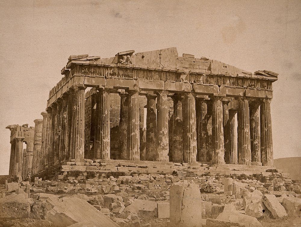 The Parthenon, Greece. Photograph (by Petros Moraites ), ca. 1870.