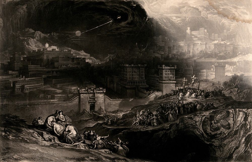The Crucifixion. Mezzotint by John Martin after himself, 1834.