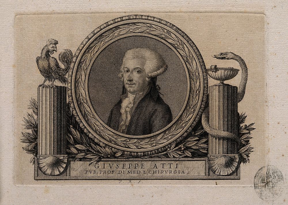 Giuseppe Atti. Engraving by F. Rosaspina.