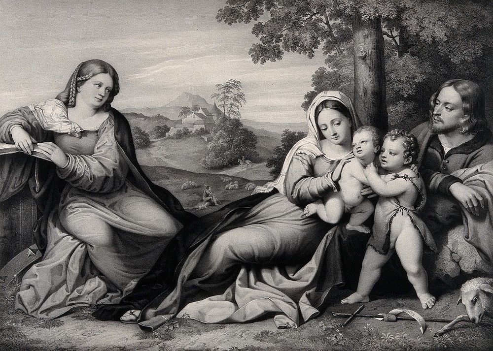 Saint Mary (the Blessed Virgin) with the Christ Child, Saint Catherine of Alexandria, Saint John the Baptist and Saint…