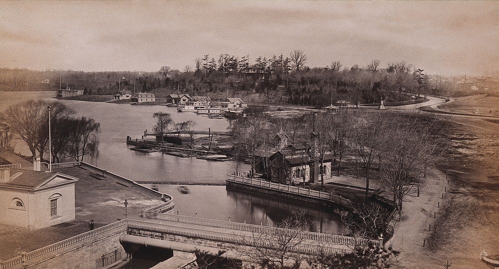 Fairmount Park, Philadelphia, Pennsylvania: showing the Schuylkill River. Photograph, ca. 1880.