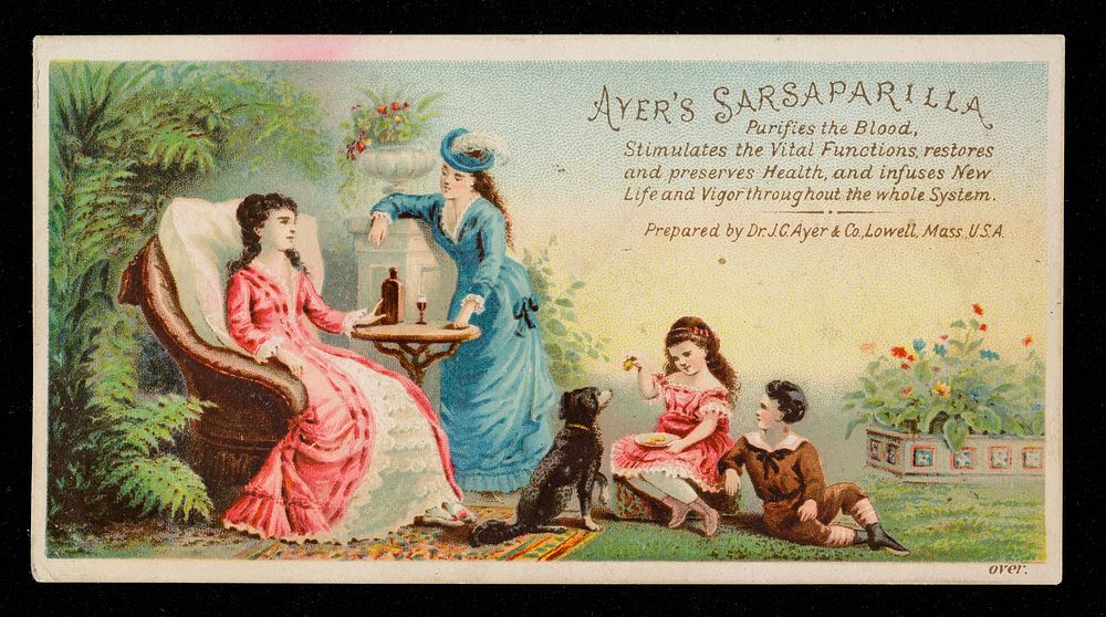 Ayer's Sarsaparilla purifies the blood, stimulates the vital functions, restores and preserves health ... / prepared by Dr.…