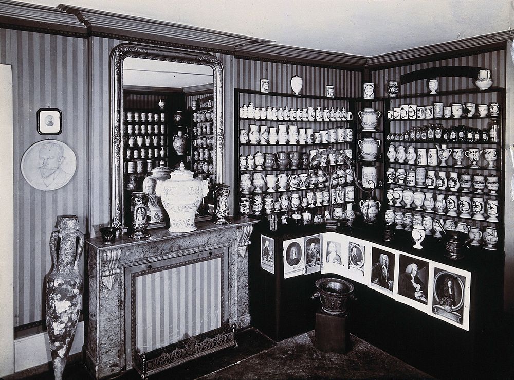 Part of the collection of pharmaceutical and medical antiques collected by Burkhard Reber and exhibited in Geneva in 1904.…