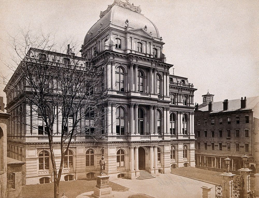 Boston City Hall, Boston, Massachusetts. Photograph, ca. 1880.