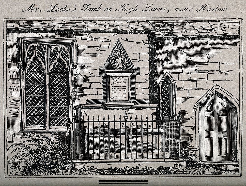 John Locke's tomb, in the parish of Laver, near Otes Manor, the house where Locke spent the last fourteen years of his life.…
