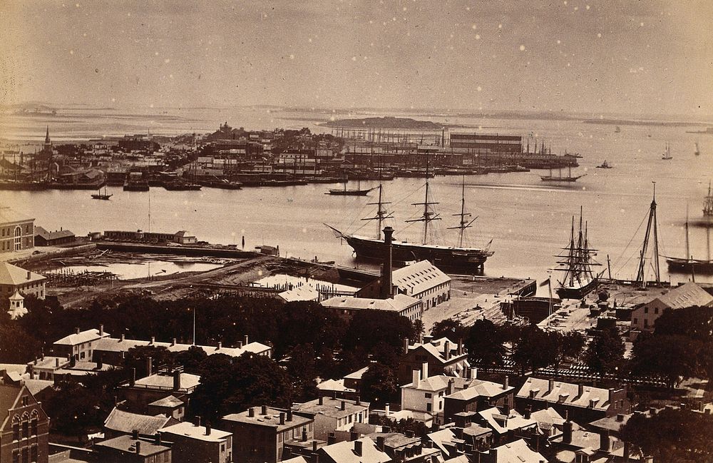 Boston, Massachusetts: the harbour. Photograph, ca. 1880.