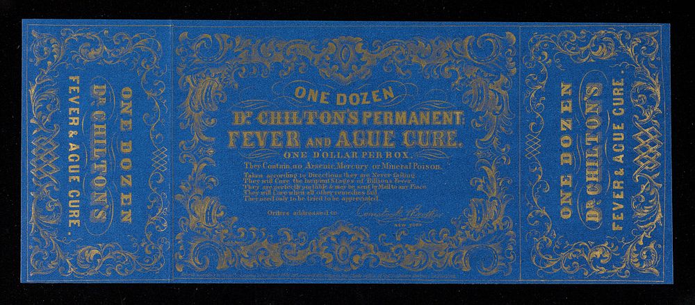 One dozen Dr. Chilton's Permanent Fever and Ague Cure.