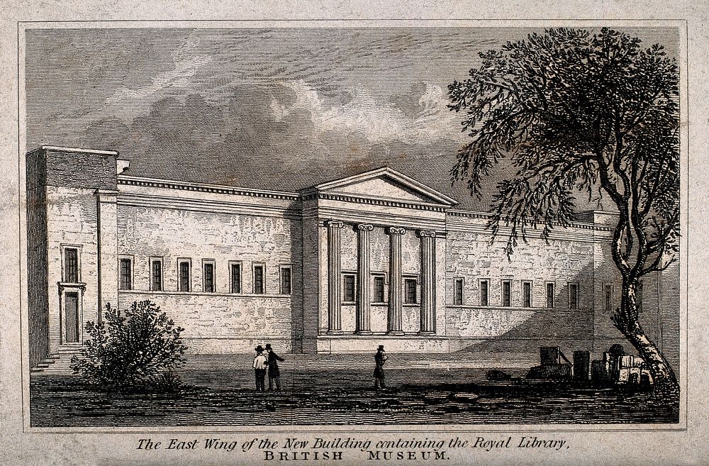 The British Museum, new gallery. Engraving by T. Prattent after himself, 1810.