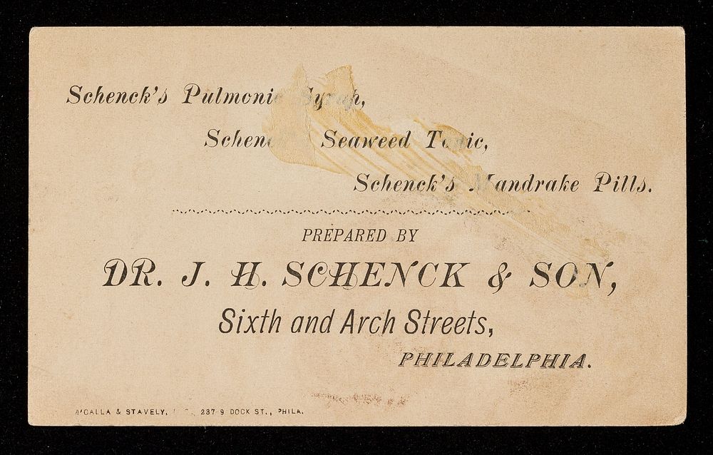 Dr. J.H. Schenck & Son's family medicines for the cure of consumption, liver complaint, and dyspepsia : for sale by all…